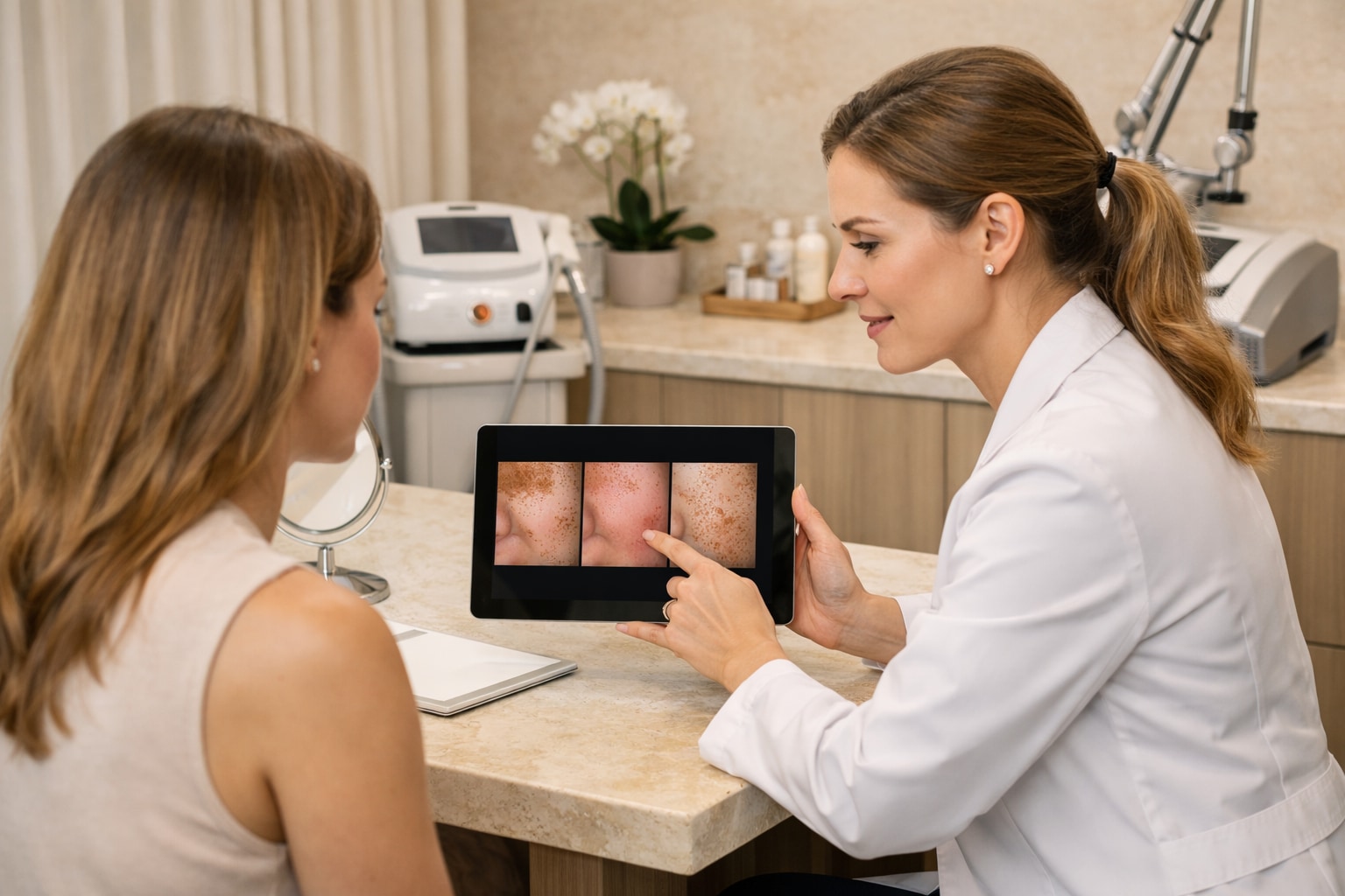 IPL vs CO2 Laser: Which Treatment Fits Pigment, Redness, Texture, or Fine Lines?