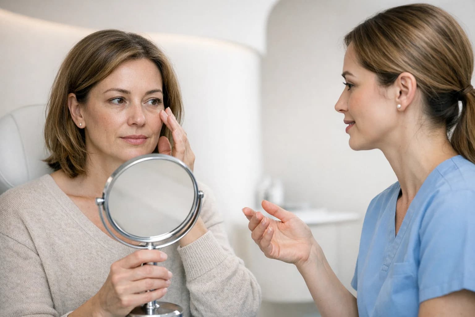 Heavy Eyelids & Eyebags. Illustrative image for general care information.