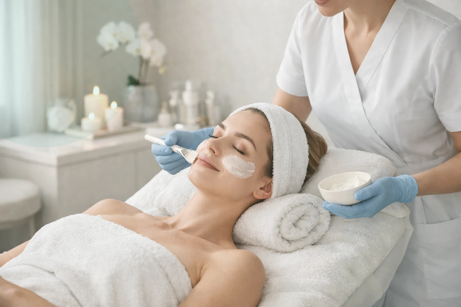 Illustrative Acne Clarifying Facial treatment and acne-prone skin planning