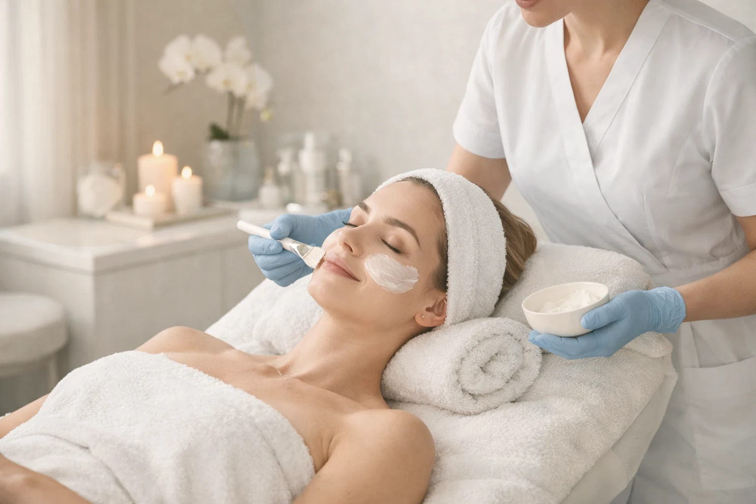 Illustrative Anti-Aging Facial treatment and skin rejuvenation planning