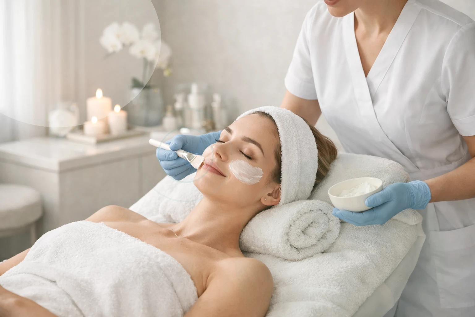Illustrative medical-grade facial treatment application and skin planning